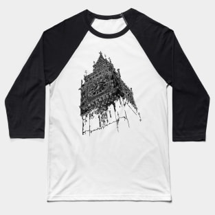 Tower clock sketch Baseball T-Shirt